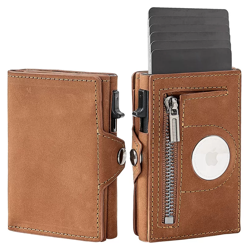 RFID-Safe Airtag Wallet Cards Holder, Secure & Stylish